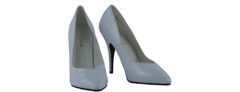 4.75″ heel Pleaser White Décolleté