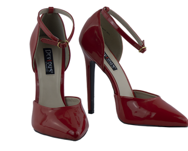 5.5 inch heels Devious Ankle Strap Red heels d’Orsay Décolleté Pumps
