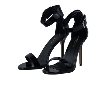 5 inch heels Pleaser Black Sandals