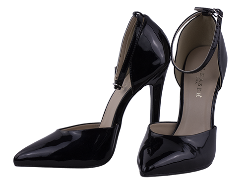 5.5 inch heel Pleaser ankle strap shoes, black d’Orsay Décolleté - The ...