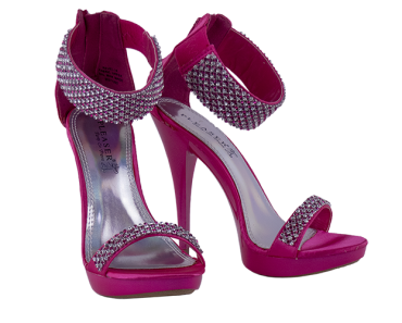 5 inch heels Pleaser Fuchsia Sling Back heeled Sandals