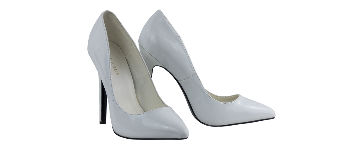 5.5 inch no platform Pleaser White Pumps - The Sexy Shoes Club